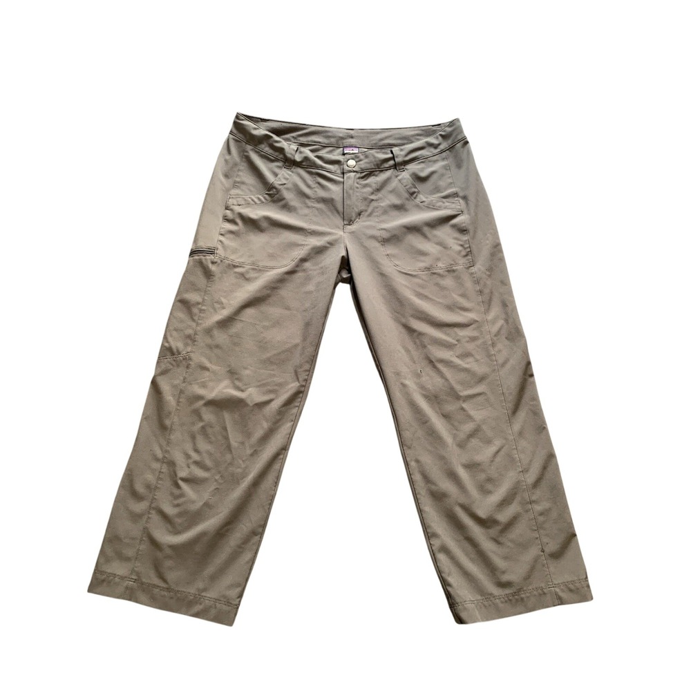Patagonia Pants Womens 8‎ Hiking Grey Stretch Cropped Wide Leg EUC